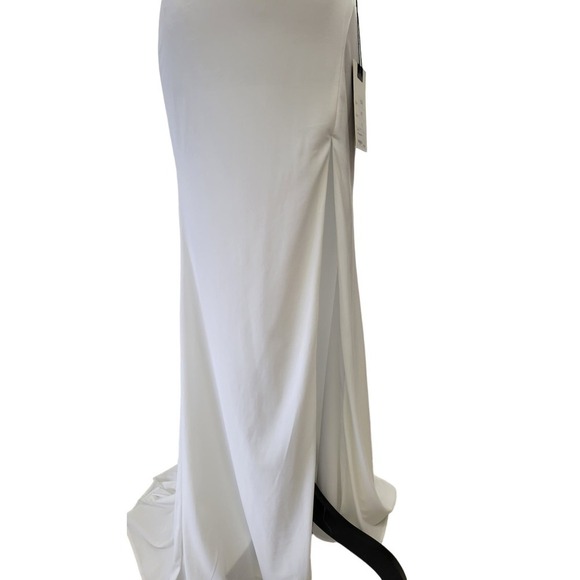 Mac Duggal SLEEVELESS V NECK JERSEY GOWN Size 0 - Picture 5 of 14